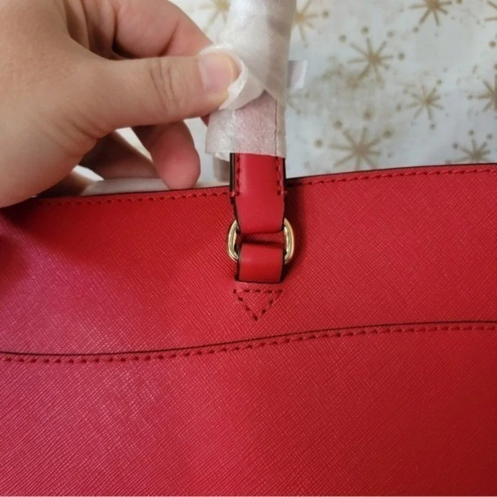 Michael Kors Red Tote‎ Bag with Structured Design - Picture 5 of 16